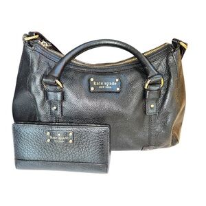 Kate Spade Berkshire Road Bernie convertible bag & Wallet in the color black EUC